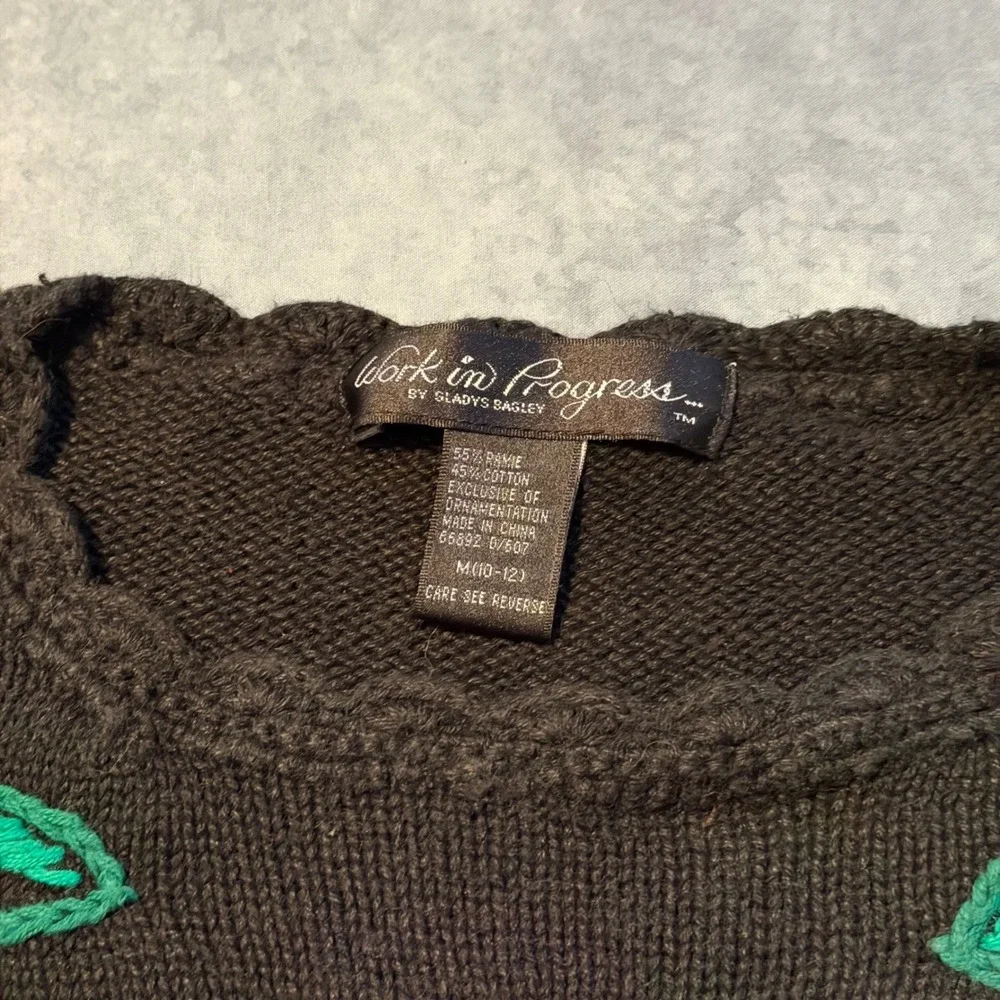 Vintage Grandma Granny Ugly‎ Christmas Sweater Women's Medium Gladys Bagley